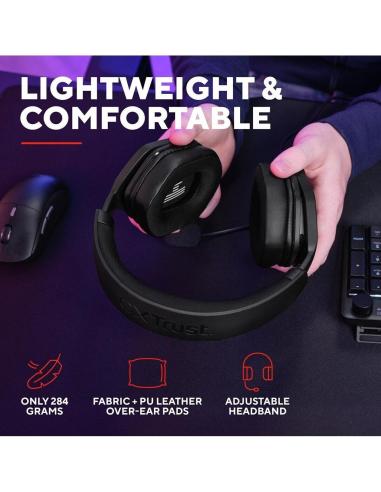 Trust GXT492 Carus Auriculares Negros