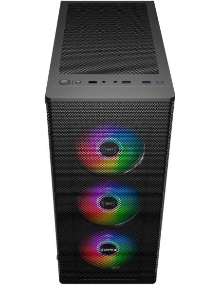 UNYkach Mir 100 Caja ATX Gaming Cristal Templado ARGB USB 3.2 Negra
