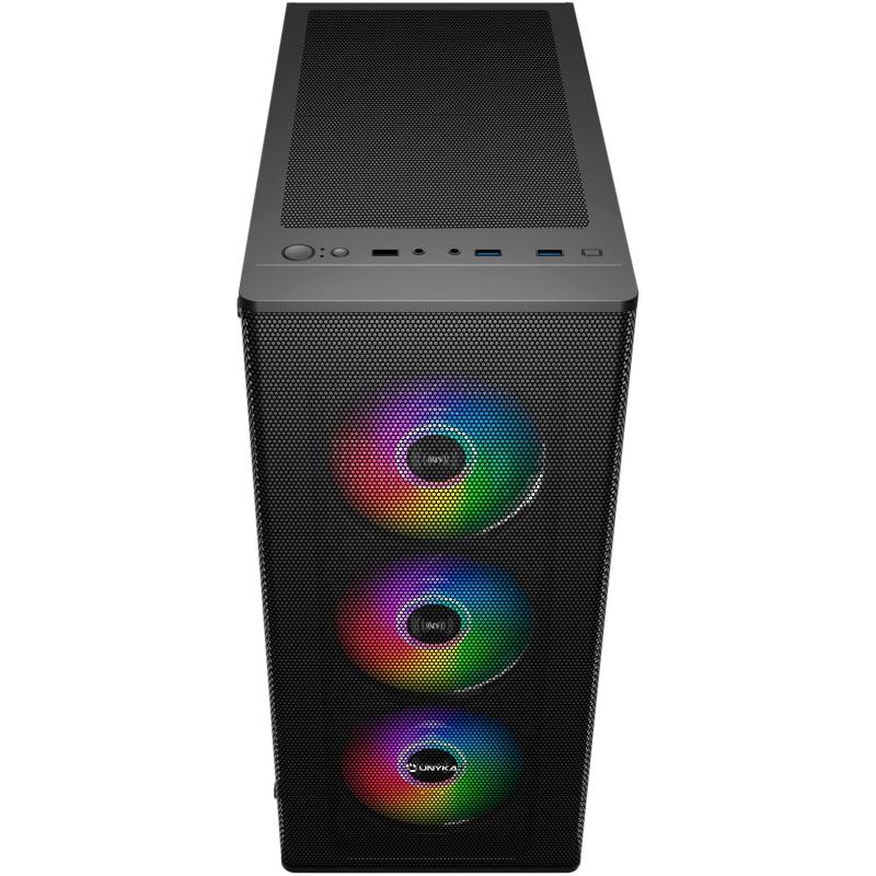 UNYkach Mir 100 Caja ATX Gaming Cristal Templado ARGB USB 3.2 Negra