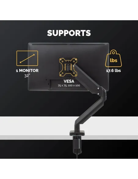 Fellowes 8043301 Platinum Series Soporte de Sobremesa para Monitor 32" Máx. 8Kg Negro