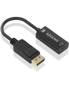 Aisens A125-0905 Conversor DisplayPort a HDMI 15 cm Negro-ACCE60927