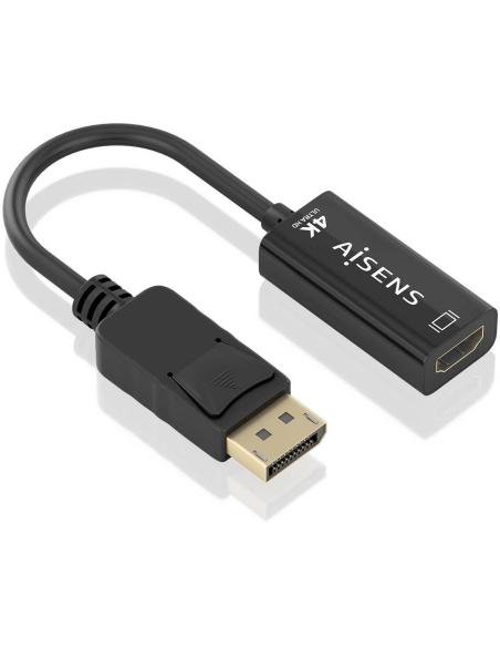 Aisens A125-0905 Conversor DisplayPort a HDMI 15 cm Negro