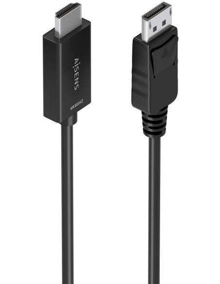 Aisens A125-0891 Conversor DisplayPort a HDMI 60cm Negro