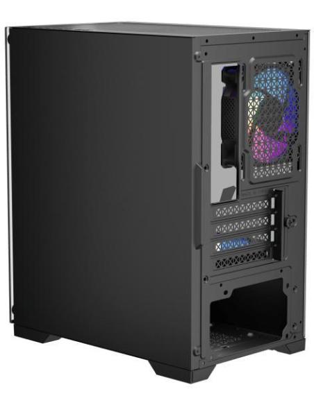 Keepout XC-201 GLASS Mini-Torre Micro-ATX USB-A Negro
