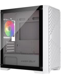 Keepout XC-220W GLASS Mini-Torre Micro-ATX USB-A Blanca-ICACMM0324