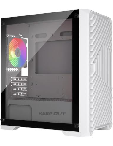 Keepout XC-220W GLASS Mini-Torre Micro-ATX USB-A Blanca