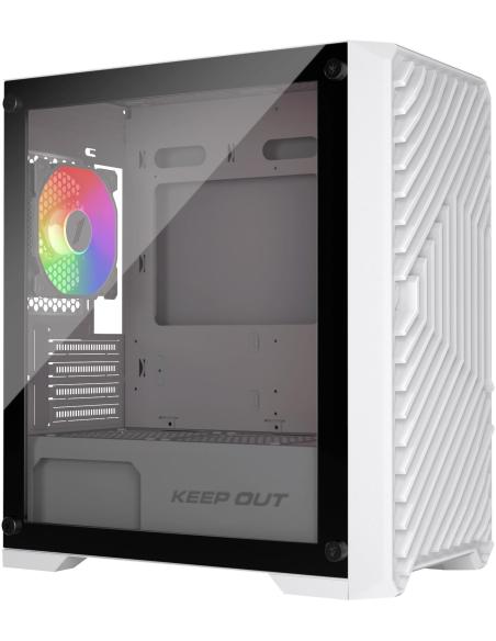 Keepout XC-220W GLASS Mini-Torre Micro-ATX USB-A Blanca