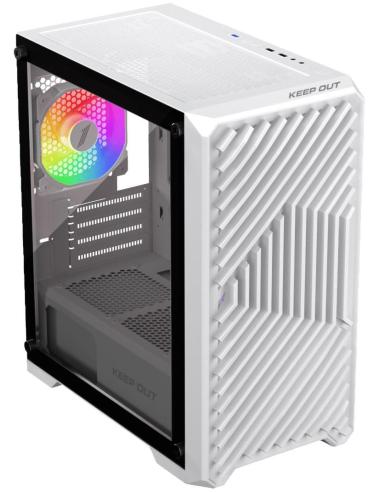 Keepout XC-220W GLASS Mini-Torre Micro-ATX USB-A Blanca