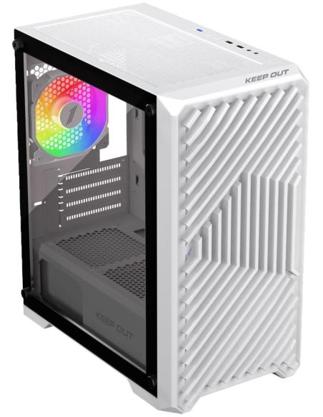 Keepout XC-220W GLASS Mini-Torre Micro-ATX USB-A Blanca