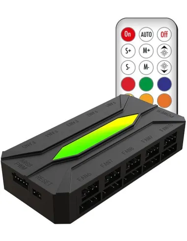 KeepOut X-FHUB10 HUB para Ventiladores RGB 10 Canales Negro