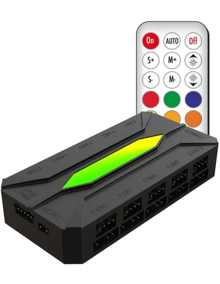 KeepOut X-FHUB10 HUB para Ventiladores RGB 10 Canales Negro