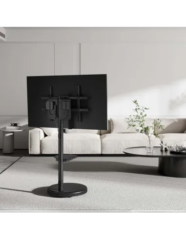 Aisens FT86TRE-303 Soporte de Suelo con Ruedas para Monitor/TV de 37"-86" Máx. 50 KG Negro