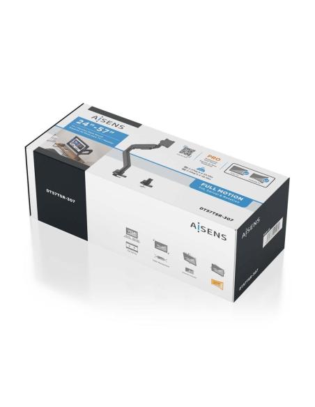 Aisens DT57TSR-307 Soporte de Mesa Giratorio para Monitor/TV de 24"-57" Máx. 27 KG Negro