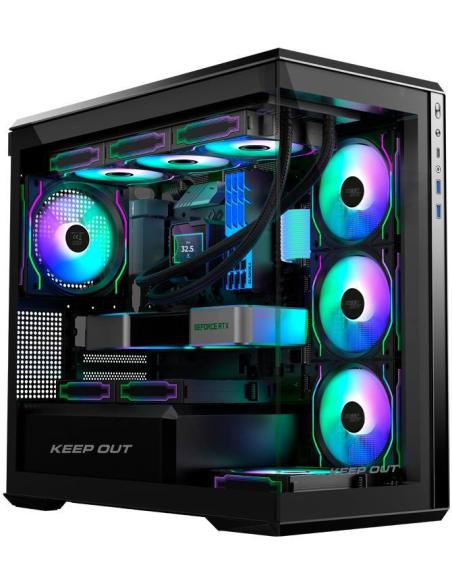 Keepout XC-905 PRO+ Torre Micro-ATX RGB USB-C Negra