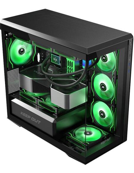 Keepout XC-905 PRO+ Torre Micro-ATX RGB USB-C Negra