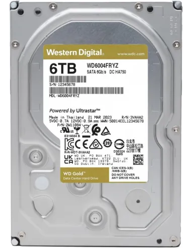 Western Digital Gold WD6004FRYZ HDD 3.5" 6TB SATA3