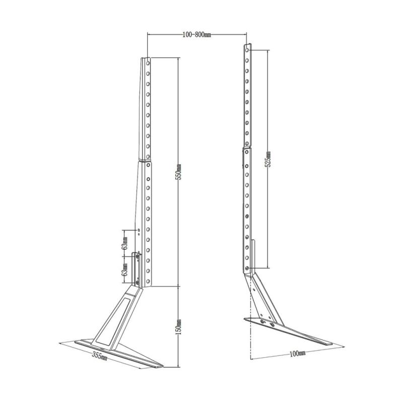 Aisens DT80F-305 Soporte de Mesa ECO para Monitor/TV 50Kg de 32-80" Negro