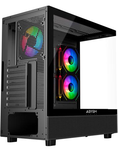 Abysm Gaming DANUBE SAVA H400 Prime Cristal Templado USB 3.2 Negra