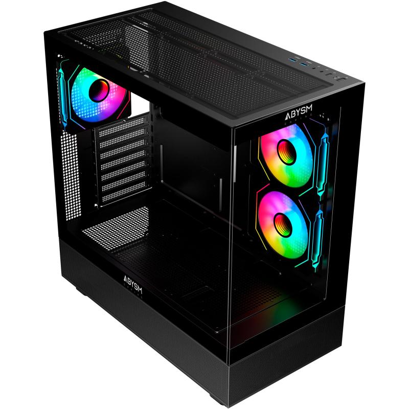 Abysm Gaming DANUBE SAVA H400 Prime Cristal Templado USB 3.2 Negra