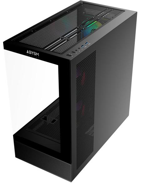 Abysm Gaming DANUBE SAVA H400 Prime Cristal Templado USB 3.2 Negra