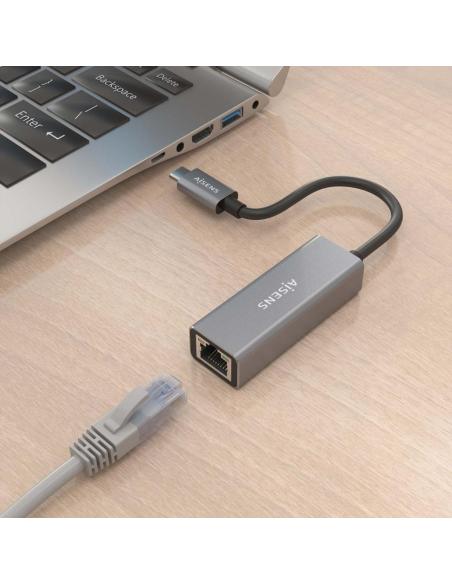 Aisens A109-0898 Adaptador USB-C a RJ-45 15 cm Gris