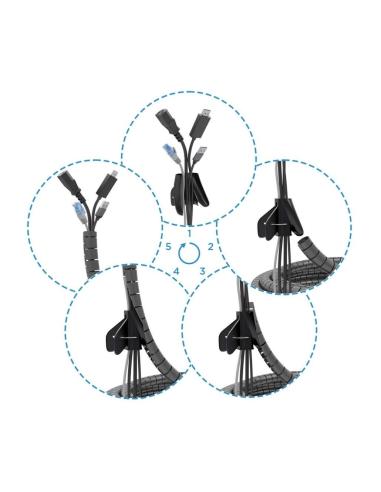 Aisens A151-0899 Organizador de Cables 6M Negro