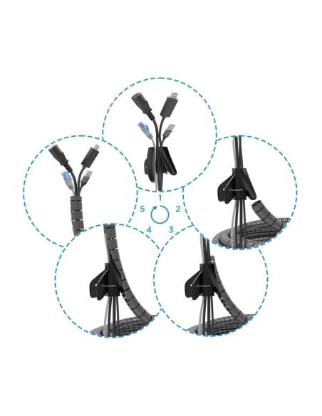 Aisens A151-0899 Organizador de Cables 6M Negro