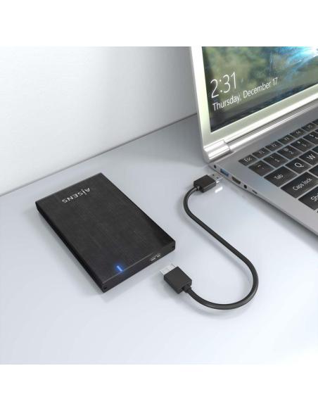 Aisens ASE-2527B Caja Externa 2.5" SATA3 USB 3.2 Negra
