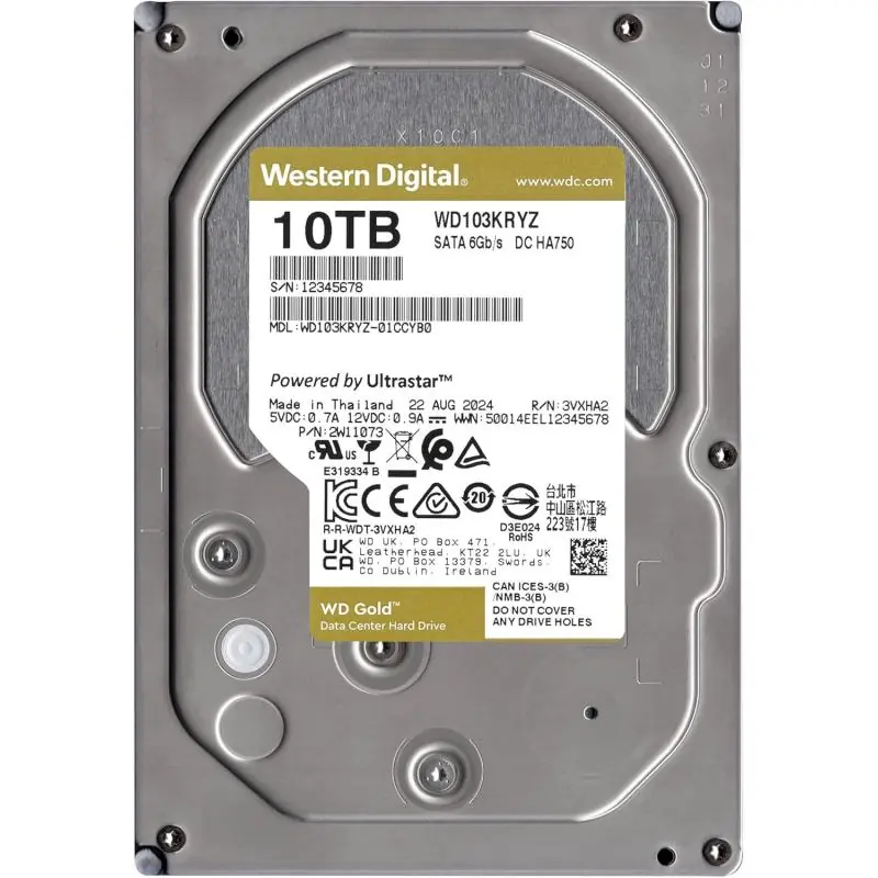 Western Digital Gold WD103KRYZ HDD 3.5" 10TB SATA3