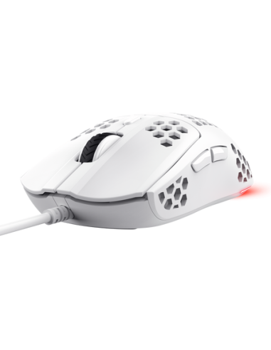 Trust GXT 928 HELOX Ratón Gaming 6400 DPI Blanco