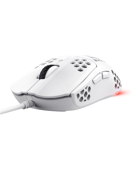 Trust GXT 928 HELOX Ratón Gaming 6400 DPI Blanco