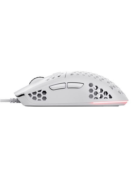 Trust GXT 928 HELOX Ratón Gaming 6400 DPI Blanco