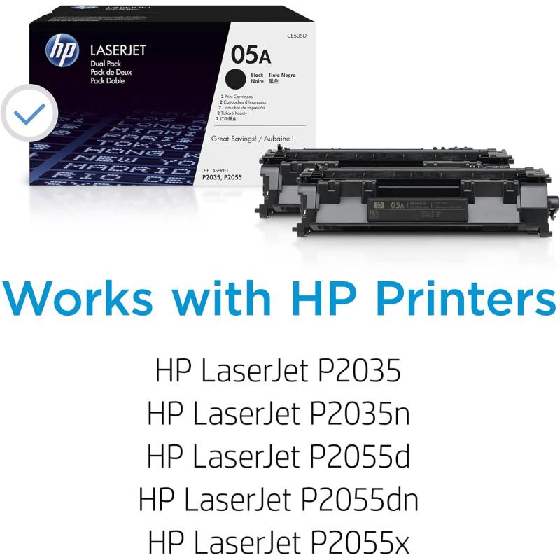 HP LaserJet 05A 2 Cartuchos Tóner Originales Negro