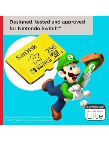 SanDisk SDSQXAO-256G-GNCZN microSDXC para consolas Nintendo Switch 256GB UHS-I Class 10 U3