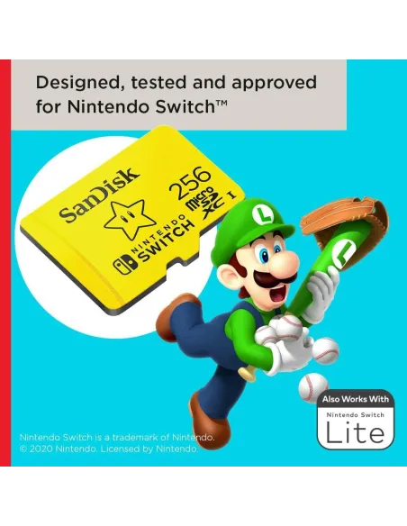 SanDisk SDSQXAO-256G-GNCZN microSDXC para consolas Nintendo Switch 256GB UHS-I Class 10 U3