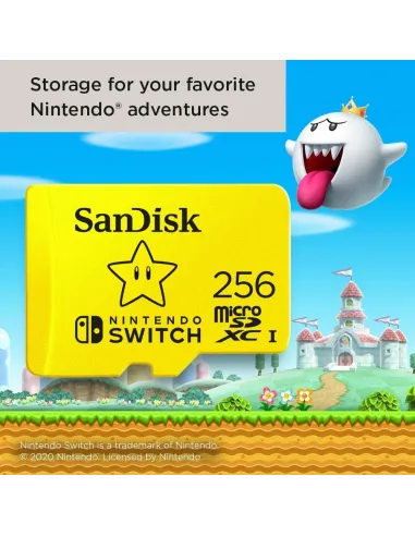 SanDisk SDSQXAO-256G-GNCZN microSDXC para consolas Nintendo Switch 256GB UHS-I Class 10 U3