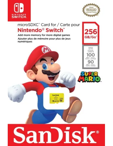 SanDisk SDSQXAO-256G-GNCZN microSDXC para consolas Nintendo Switch 256GB UHS-I Class 10 U3