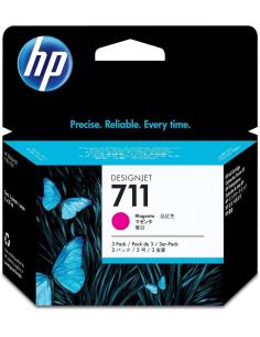 HP 711 CZ135A Pack 3 Cartuchos de Tinta Original Magenta-802089