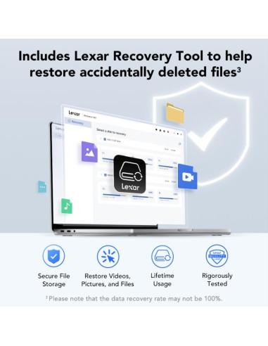 Lexar LSL300002T-RNBNG Disco Duro Externo 2TB 2.5" USB-A/USB-C 3.2 Negro