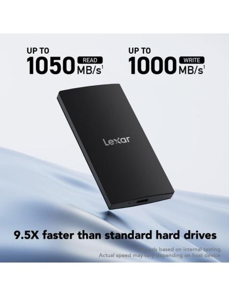 Lexar LSL300002T-RNBNG Disco Duro Externo 2TB 2.5" USB-A/USB-C 3.2 Negro