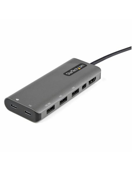 Startech DKT31CMDPHPD Docking Station 7 en 1 USB-C a USB-C/USB-A/HDMI Gris