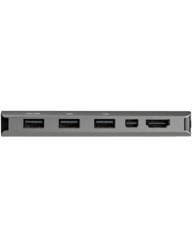 Startech DKT31CMDPHPD Docking Station 7 en 1 USB-C a USB-C/USB-A/HDMI Gris