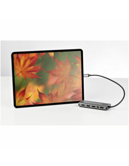 Startech DKT31CMDPHPD Docking Station 7 en 1 USB-C a USB-C/USB-A/HDMI Gris