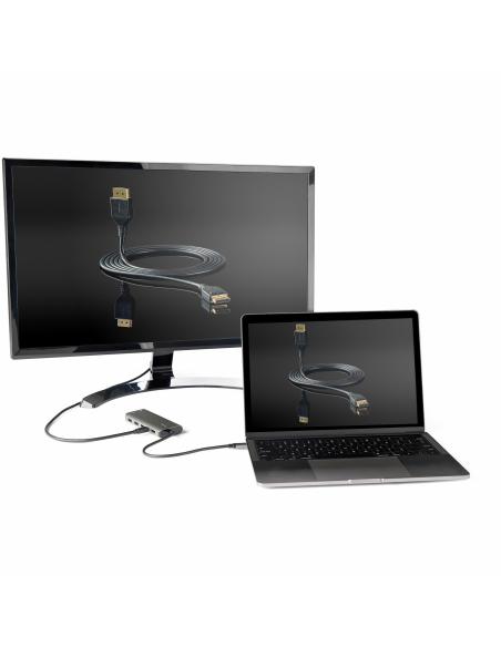 Startech DKT31CMDPHPD Docking Station 7 en 1 USB-C a USB-C/USB-A/HDMI Gris