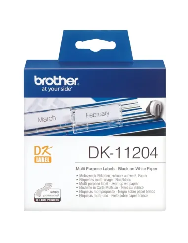 Brother Etiquetas DK11204 Multiuso 17x54 mm 400 ud