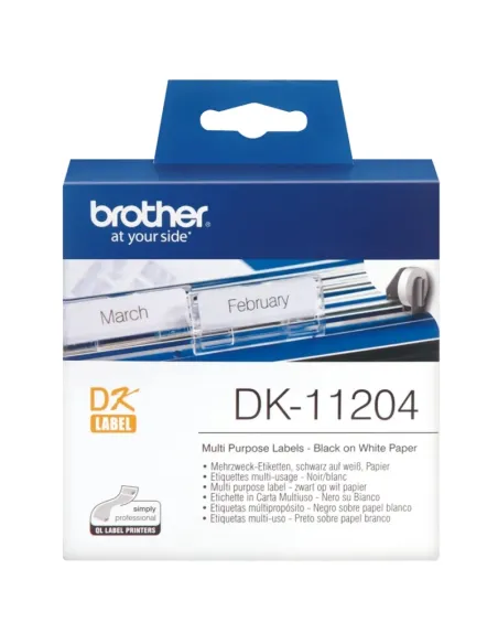 Brother Etiquetas DK11204 Multiuso 17x54 mm 400 ud