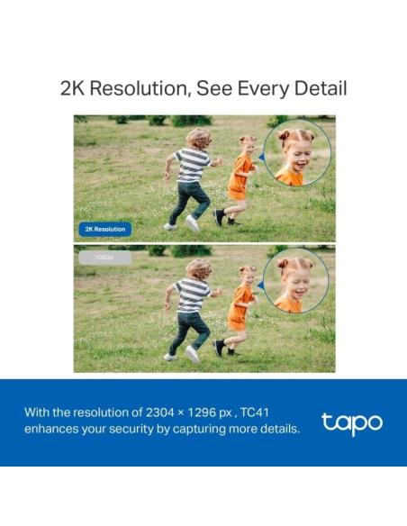 TP-Link Tapo TC41 Cámara de Vigilancia Exterior 360º WiFi 2K Visión Nocturna IP65