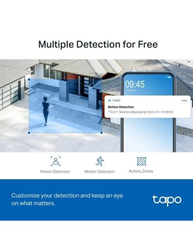 TP-Link Tapo TC41 Cámara de Vigilancia Exterior 360º WiFi 2K Visión Nocturna IP65