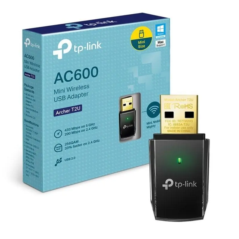 TP-LINK Archer T2U Adaptador Inalámbrico USB Dual-Band AC600