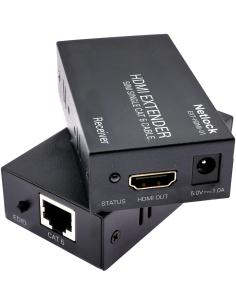 Netlock EXT-HDMI-01 Extensor HDMI por RJ-45 Cat.6 50 M Negro-NADACA0276